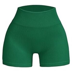 The Body Shop High Waist Green Athletic Shorts